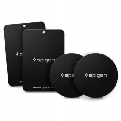 Placute Metalice pentru Telefon (set 4) - Spigen (MP-4P) - Black foto