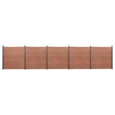 Gossi set panouri pentru gard, maro, 872x186 cm, wpc