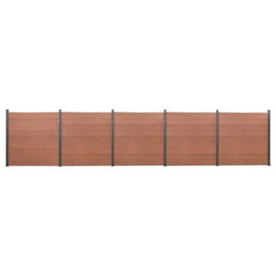 Set panouri pentru gard, maro, 872x186 cm, WPC foto