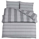 Cumpara ieftin Set cu husa de pilota, gri deschis, 135x200 cm, bumbac