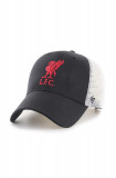 47brand șapcă Liverpool FC culoarea negru, cu imprimeu EPL-BRANS04CTP-BK