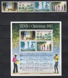 Nevis 1983 - Crăciun, Serie + Bloc, MNH