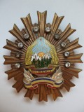 ROMANIA - INSIGNA ORDINUL DE SECURITATE CL. 3 , 1975 , RSR, IM1.63