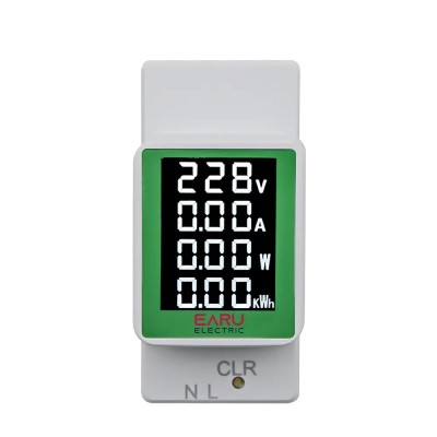 Contor de Energie Electrică 4 &amp;icirc;n 1 pe Șină DIN, 220V, 100A foto