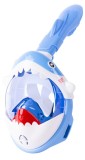 Masca de snorkeling pentru copii Shark, full face, XS, albastra