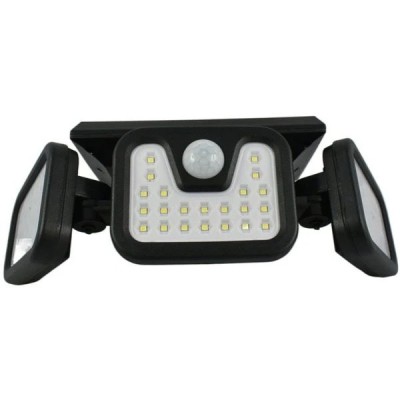 Lampa solara tripla split pentru exterior cu senzor de miscare foto