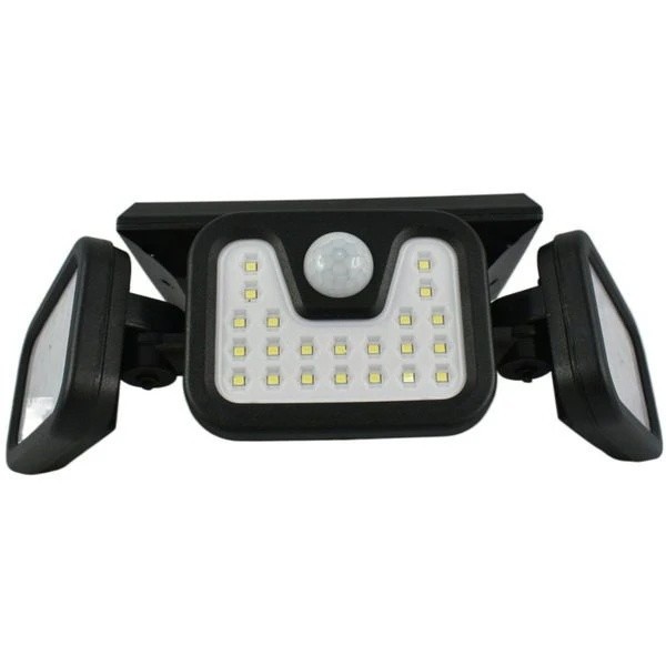Lampa solara tripla split pentru exterior cu senzor de miscare