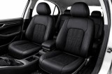 Set Huse Auto universale din piele ecologica Negru pentru scaunele din fata si din spate