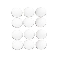 Set 12 opritoare pentru usa, mobila, diametru 4 cm, transparente, reutilizabile