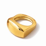 Cumpara ieftin Inel placat cu aur geometric masiv