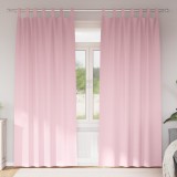 vidaXL Perdele cu perdele 2 pcs Roz bebeluș 260 x 140 cm Poliester
