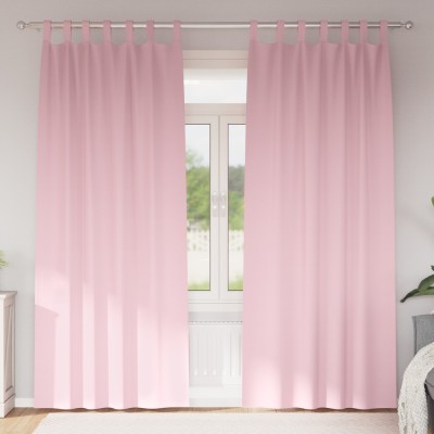vidaXL Perdele opace 2 pcs Roz bebeluș 225 x 140 cm Poliester foto