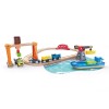 Set de joaca circuit din lemn - Port cu trenuri, vapoare si camioane, Hape