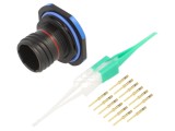 Conector Militar Tata Amphenol D38999/24ZB35PN, 13 Pini, Aurit, Drept, MIL-DTL-38999 Series III, Montare Panou