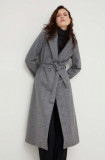 Cumpara ieftin Answear Lab palton femei, culoarea gri, de tranzitie