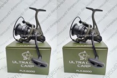 SET 2 Mulinete Feeder si crap Fl Ultra Cast Carp Flx 6000 Long Cast