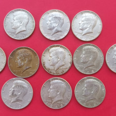 Moneda Argint SUA - Half dollar 1967, 1968, 1969 - 11 Buc