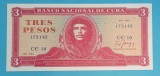 Bancnotă Cuba (pick 107) 3 Pesos 1989 UNC