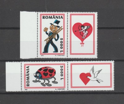ROMANIA 2003 MARTISOR Serie 2 val. cu viniete LP.1602a MNH** foto