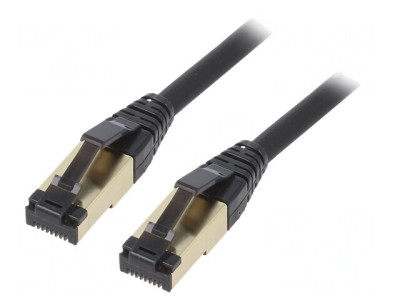 Patch Cord Cat 8 S/FTP Negru 5m LSZH foto