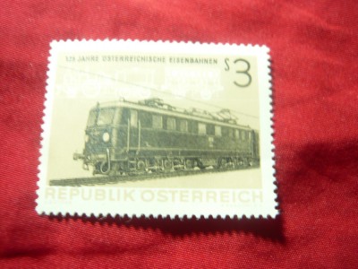 Serie 1 valoare Austria 1962 - Gari , Locomotiva foto