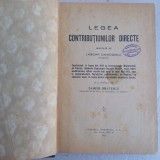 LASCAR DAVIDOGLU-LEGEA CONTRIBUTIUNILOR DIRECTE-1932 R4.
