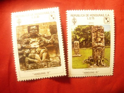 2 Timbre Honduras 1978 - Arta - Expozitia Filatelica Honduras&amp;#039;78 foto