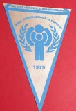 Fanion - Anul International al Copilului - BRASOV 1979 - ROMANIA (fara bara de sustinere si snurul de agatat)