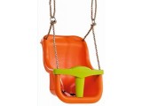 Leagan Copii Luxe Kbt Portocaliu-Verde, Scaun Siguranta, Spatar Inalt, Bara T, Franghie Ajustabila, 70kg
