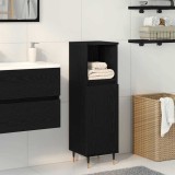 VidaXL Dulap de baie, stejar negru, 30x30x190 cm, lemn prelucrat