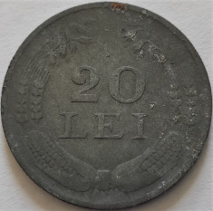 Moneda ISTORICA 20 LEI - ROMANIA, anul 1942 *cod 4008 B = zinc foto