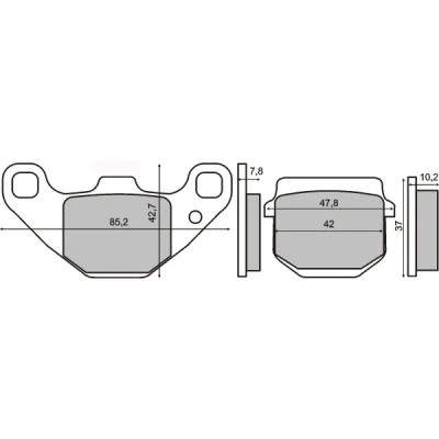 Placute frana Gilera Stalker 50cc foto