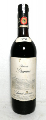 Z 33 vin ROSU CHIANTI CLASSICO DOC FATTORIA GRANAIO, recoltare 1970 CL 72, GR 13 foto