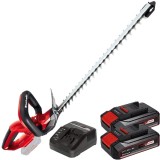 Einhell GE-CH 1846 Li PXC + Twinpack CB + 4514095 - Masina de tuns gard viu 52 cm + Set 2 acumulatori si incarcator Li-Ion 18 V 2.5 Ah