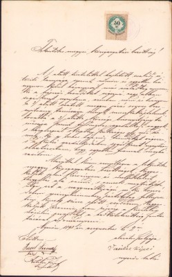 A2504N Petiție adresată fișpanului comitatului Torontal, Zombori R&amp;oacute;nay Jenő pt permiterea căsătoriei unui t&amp;acirc;năr rom&amp;acirc;n de v&amp;acirc;rstă militară, Nerău, 1893 foto
