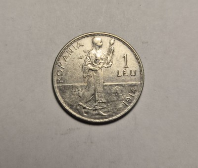 1 leu 1914 Piesa Frumoasa de Colectie foto