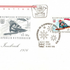 SCHII JOCURILE OLIMPICE INSBRUCK AUSTRIA FDC 1976