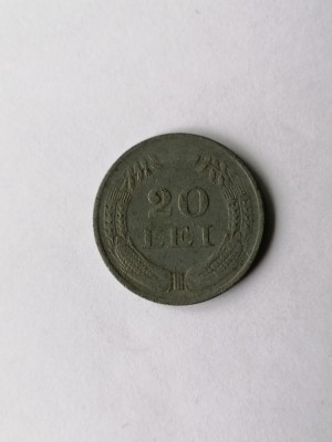 20 lei 1942 Romania zinc foto