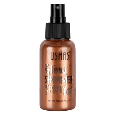 Iluminator de corp, Ushas, Glow Shimmer Spray, 04, 80 ml foto