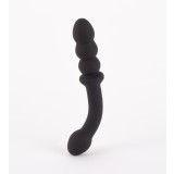 Dop Anal Cu Vibratii Dual-motor, Negru, 20 cm