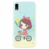 Husa silicon pentru Apple Iphone XR, Girl And Bike
