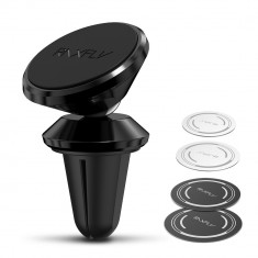 Suport Magnetic 360? Negru, Grila Ventilatie, Pentru Telefon Universal Auto Premium foto