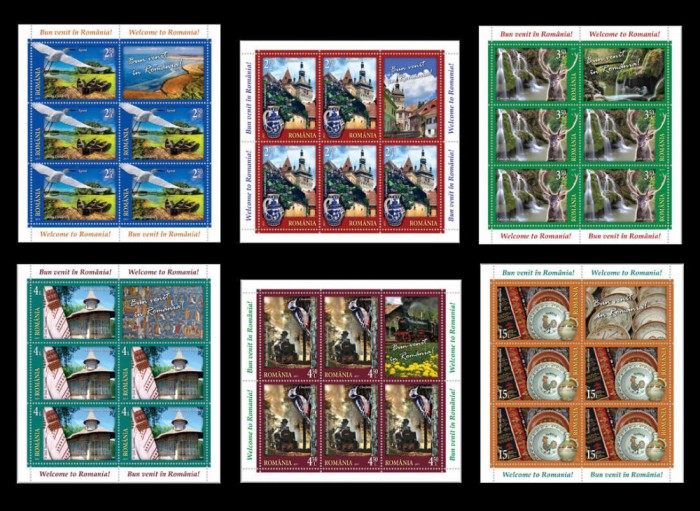 ✅RO 2017 ,LP 2154c &quot;Bun venit in Romania!&quot; , minicoli de 5 serii+1vinieta , MNH