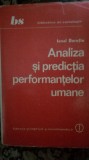 Analiza si Predictia Performantelor Umane, Ionel Dorofte C12