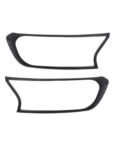Set 2 ornamente faruri negru mat Ford Ranger T7, T8 2016-2022