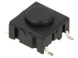 Micro&icirc;ntrerupător TACT SPST 0,05A/24VDC, Forţă 3,5N, Dimensiuni 10x10x5,1mm