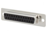 Conector D-Sub 25 Pin Mamă Lipire Aurit, CONEC