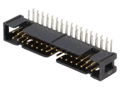 Conector IDC soclu tată 34 PIN 90&amp;deg; THT pentru PCB foto