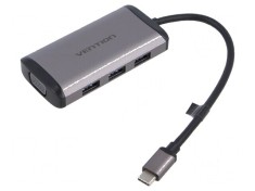 Hub USB HDMI soclu, USB A x3, USB C, VGA Adapter