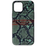 Husa iPhone 12 Pro Max, TPU Piele Snake, Verde